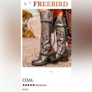 FREEBIRD Coal/burgandy boot